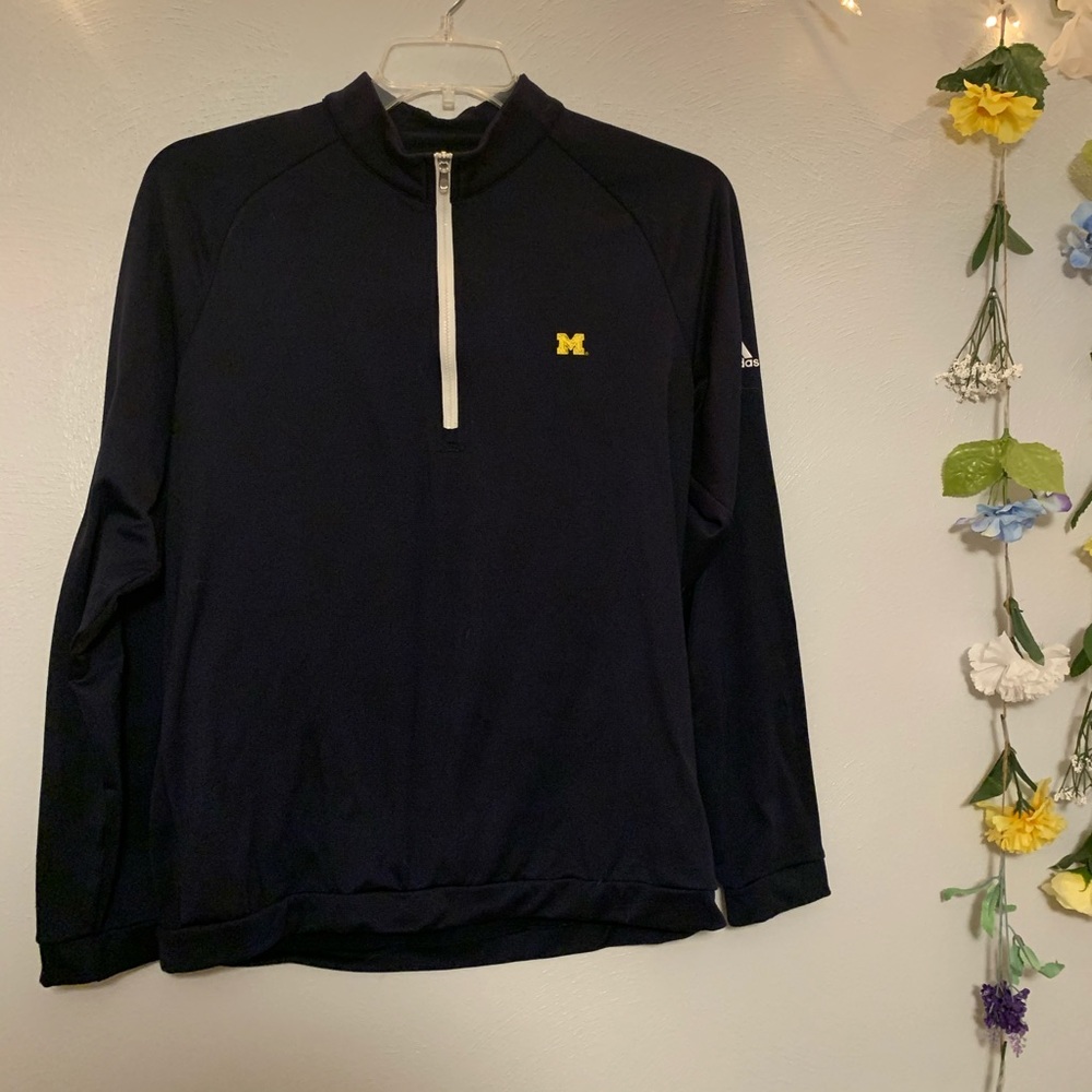 University of Michigan Adidas Quarter Zip Shirt